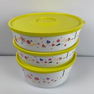 Tupperware New floral dreamy decor 3 pieces